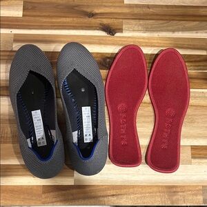 Rothy's Women’s Gray flats with Red Insoles